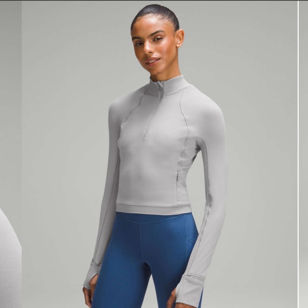 LULULEMON - It’s Rulu Half Zip - size 8 - rhino grey